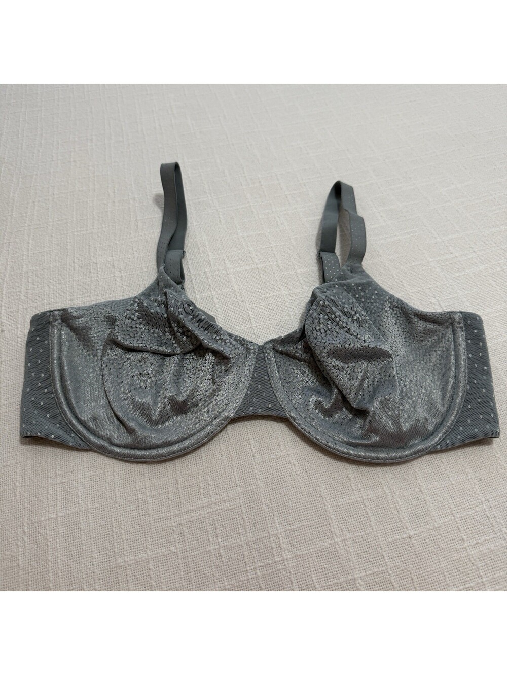 Wacoal 855303 Back Appeal Underwire Bra 36DD Greyish Blue Unlined Full Coverage